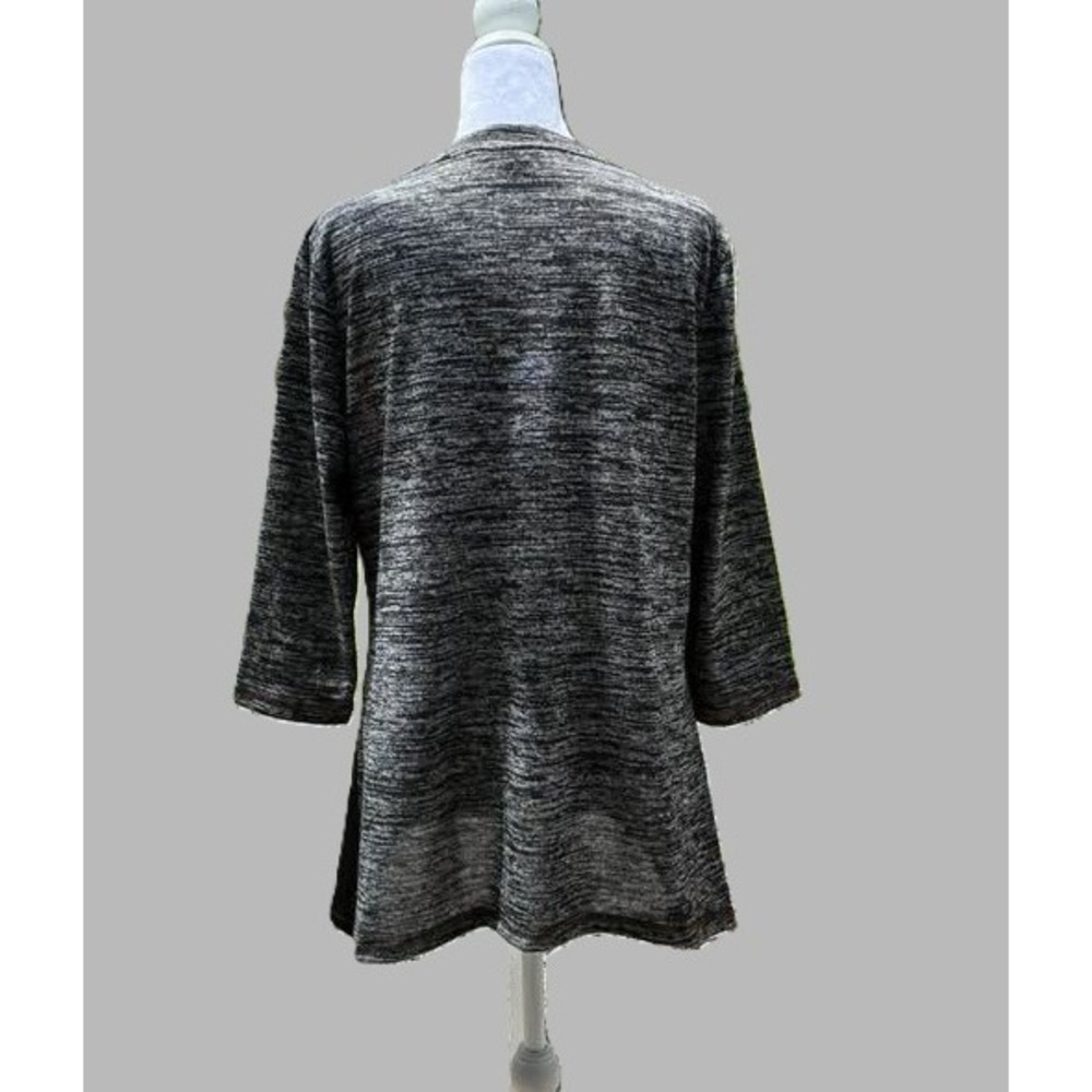 Onque Casual Halloween Black Cat Pumpkin Rhinestone Top Size L Grey Orange Black - Picture 2 of 14